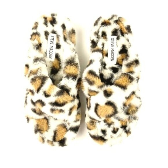 2-peice STEVE MADDEN Ribbed Knit Pom Beanie hat and Slippers Ivory | XL - Picture 1 of 3